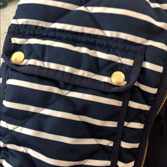 J Crew Quilted Down Excursion Vest in Stripe - Picture 6 of 8